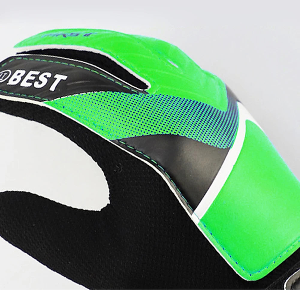 1 Pair Latex PU Breathable Goalkeeper Gloves Football Finger Protection Gloves