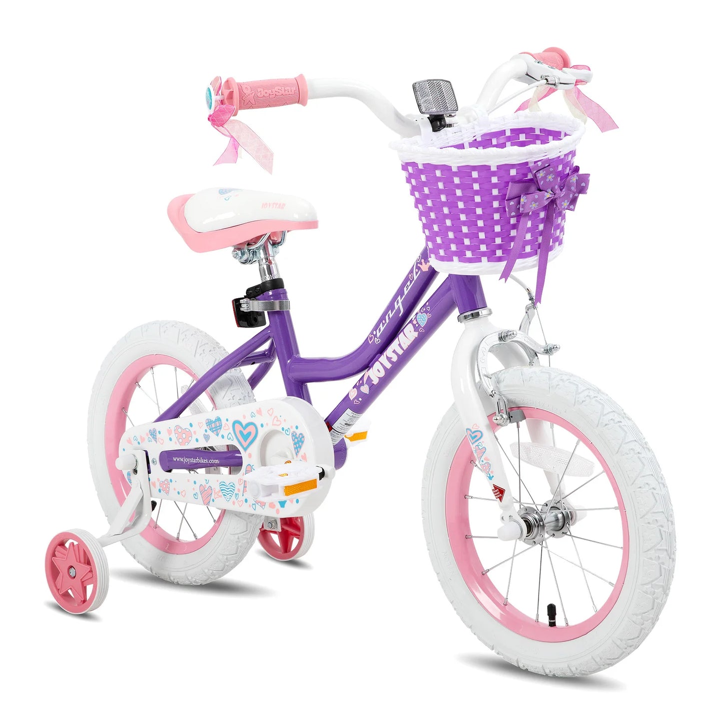 US warehouse Colorful Girls Bike with Basket & Training Wheels 12 14 16 18 Inch Kids Bike Foot Brake Child Children Bicycle