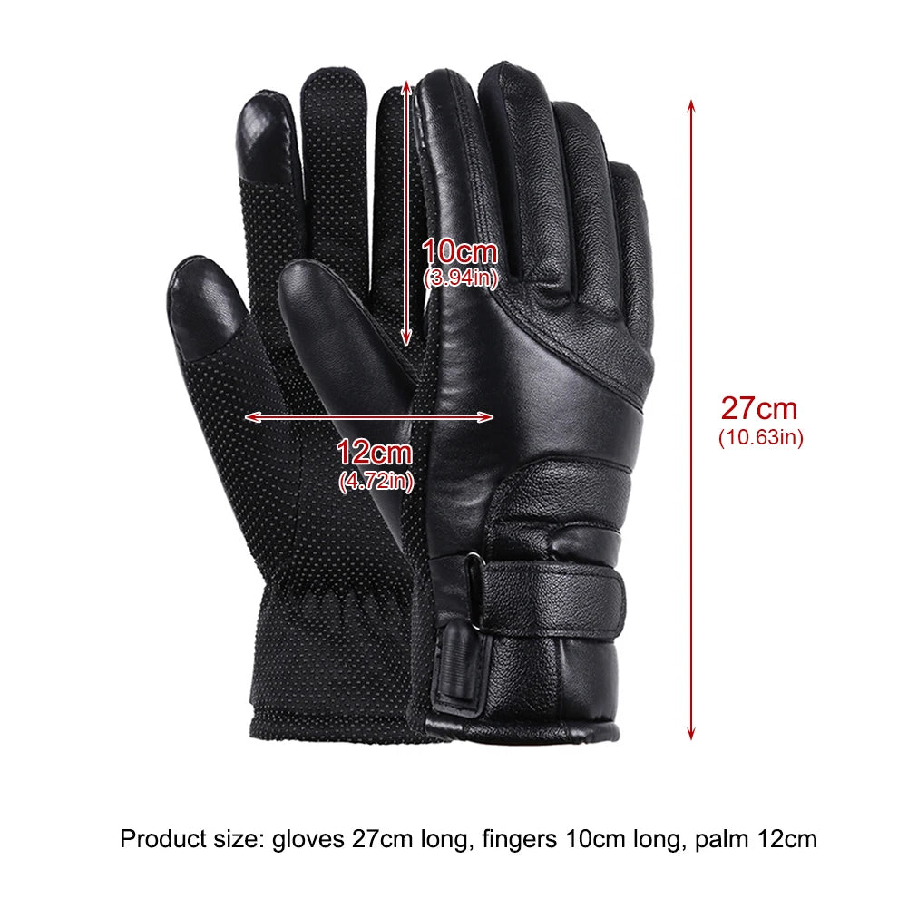 USB Winter Electric Warming Gloves Soft Thermal Heated Gloves Hand Warmers Winter Outdoor Warm Gloves for Fishing Riding Cycling