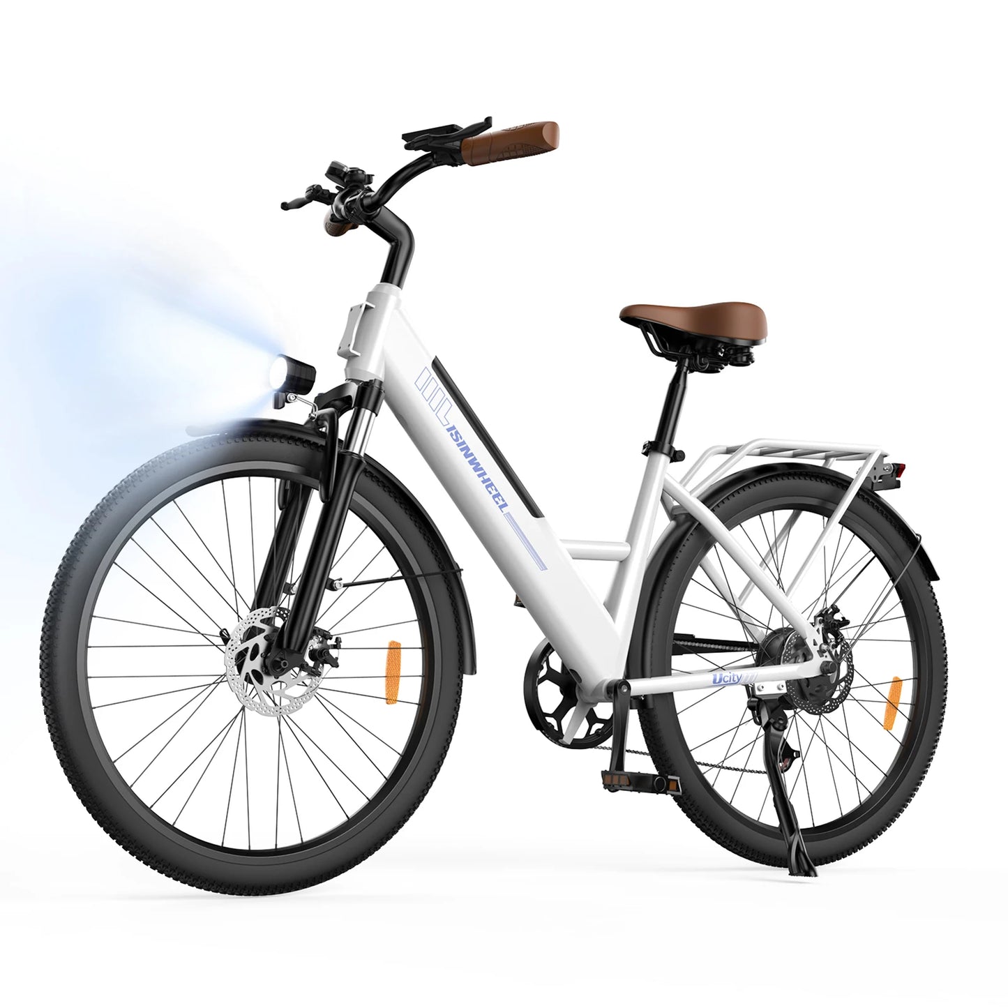 Isinwheel Ucity E-bike For Adult 36V 10.4Ah Battery 500W Motor 26 Inch Tires With front frame City Electric bicycle