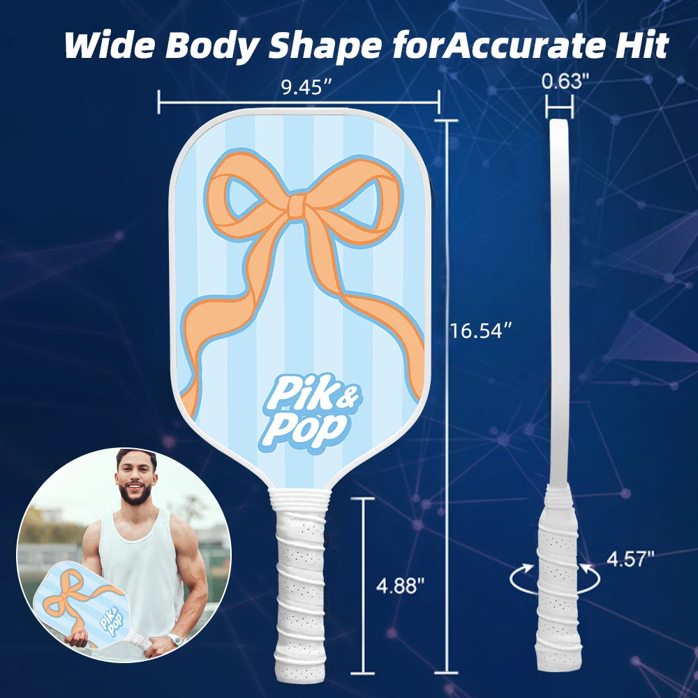 Pickleball Paddles Set of 2, USAPA Approved Pickleball Rackets with 4 Balls & Carry Bag for Adults & Youth, Indoor & Outdoor Pla