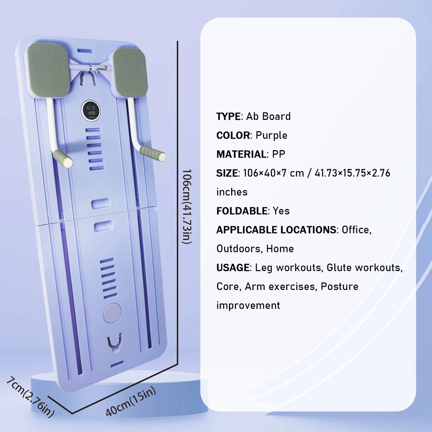 U.S FAST SHIPPING!!! Adjustable Pilates Board, Home Workout | Ab & Push-up Workout Board- Yoga