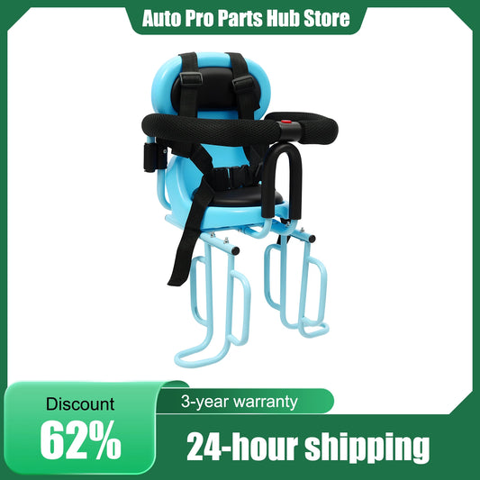 Rear Child Bike Seat Attachment, for Adult Bike, w/Rack Rest Cushion, Baby Kids Bike Seat Rear Mounted Toddler Kids Bicycle Seat