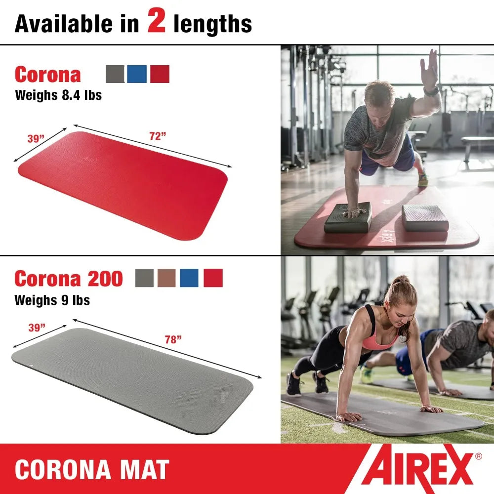 AIREX Corona 200 Premium Exercise Mat for Yoga, Physical Therapy, Rehabilitation, Balance & Stability Exercises, Pilates, Aerobi