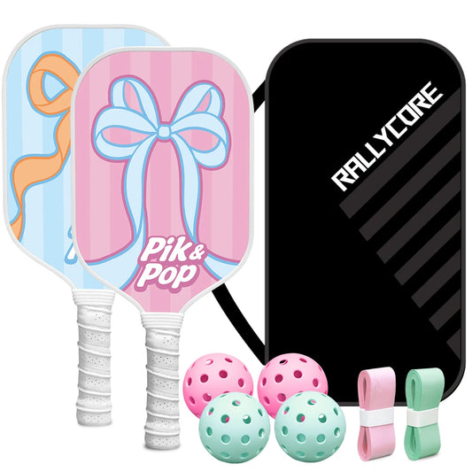 Pickleball Paddles Set of 2, USAPA Approved Pickleball Rackets with 4 Balls & Carry Bag for Adults & Youth, Indoor & Outdoor Pla