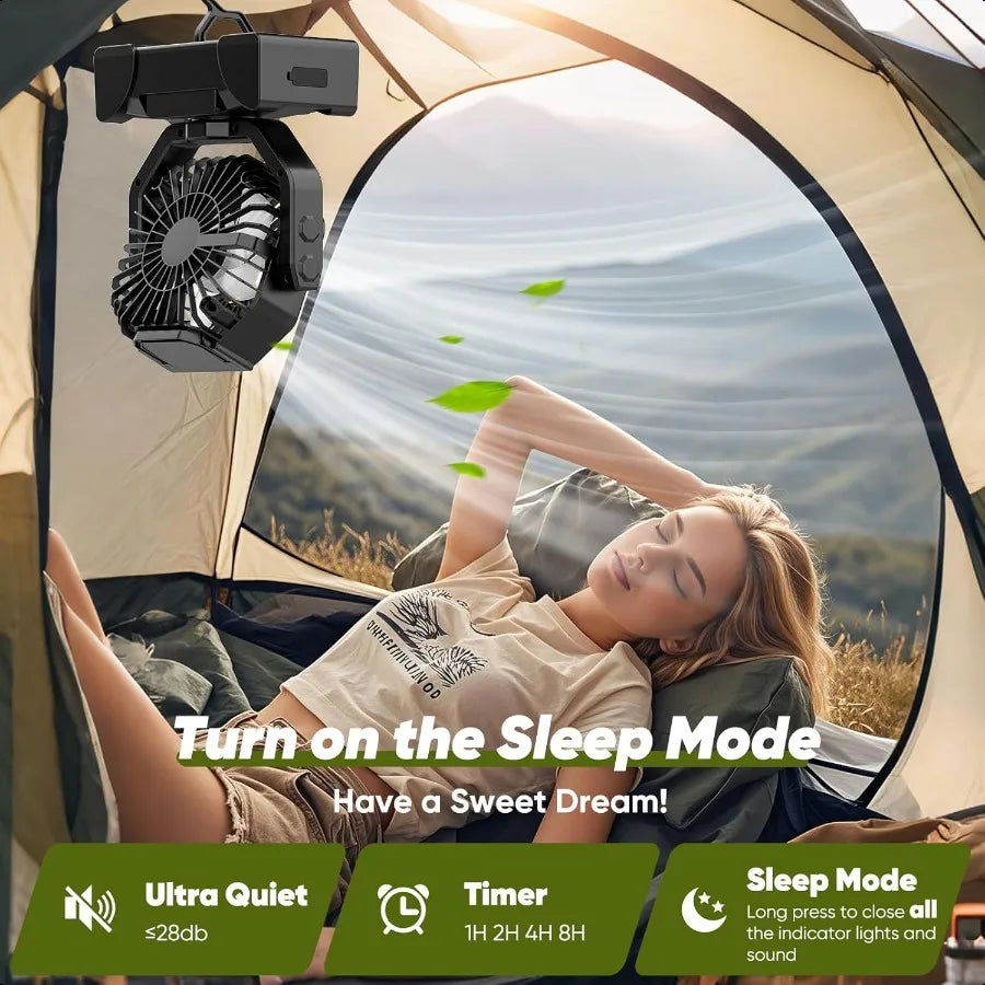 Portable Rechargeable Fan Battery Powered Fan Camping Fans Cordl Fans 10inch