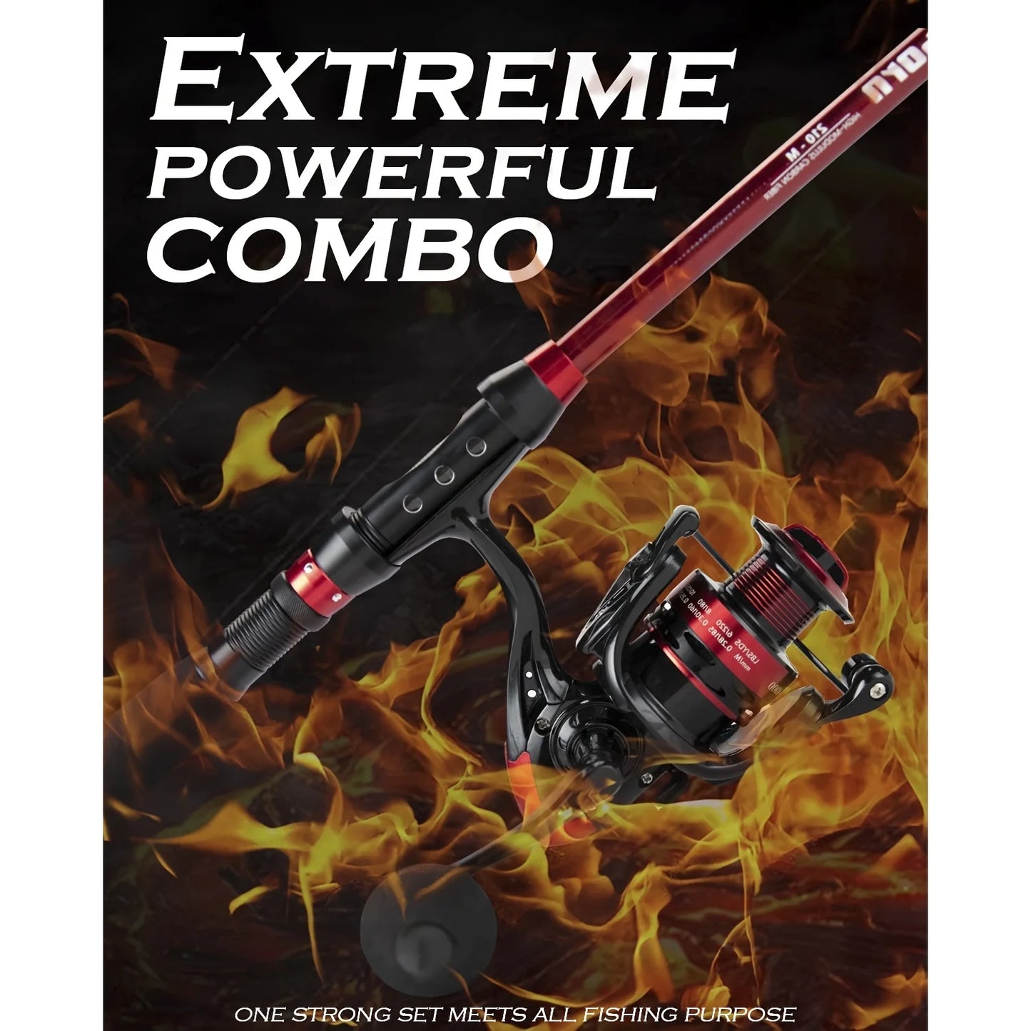 Fishing Rod&Reel Combo Telescopic Pole Kit Fishing Gear Starter Compact, Carrier Bag for Freshwater Saltwater Gifts