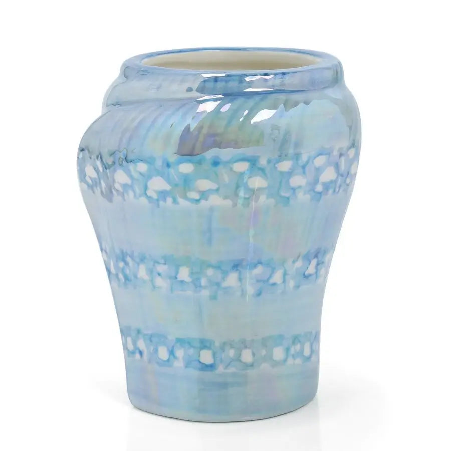 Ocean Conch Sea Shell Ceramic Bathroom Accessories Set of 4,1 Gargle Cups 1 Toothbrush Holders 1 Soap Dishes 1 Soap Dispenser Bl