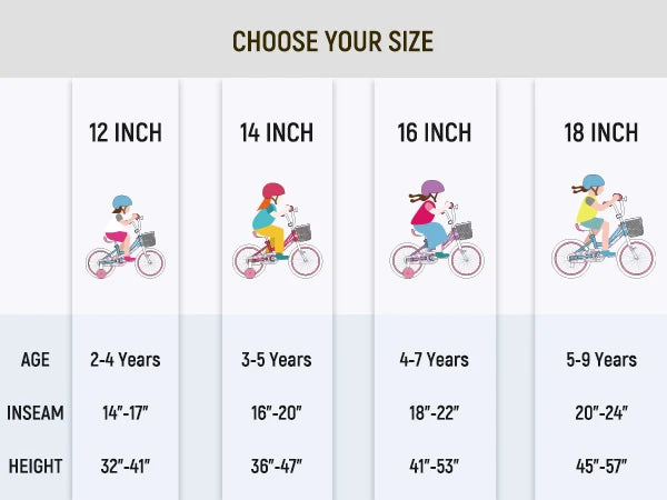 US warehouse Colorful Girls Bike with Basket & Training Wheels 12 14 16 18 Inch Kids Bike Foot Brake Child Children Bicycle