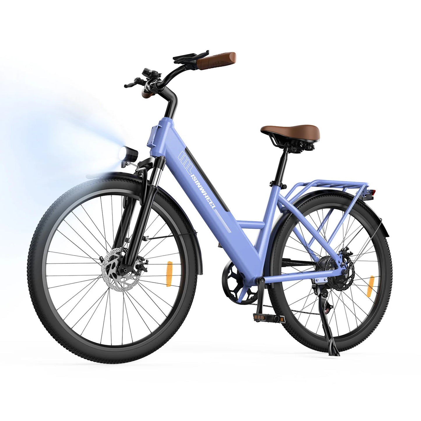 Isinwheel Ucity E-bike For Adult 36V 10.4Ah Battery 500W Motor 26 Inch Tires With front frame City Electric bicycle