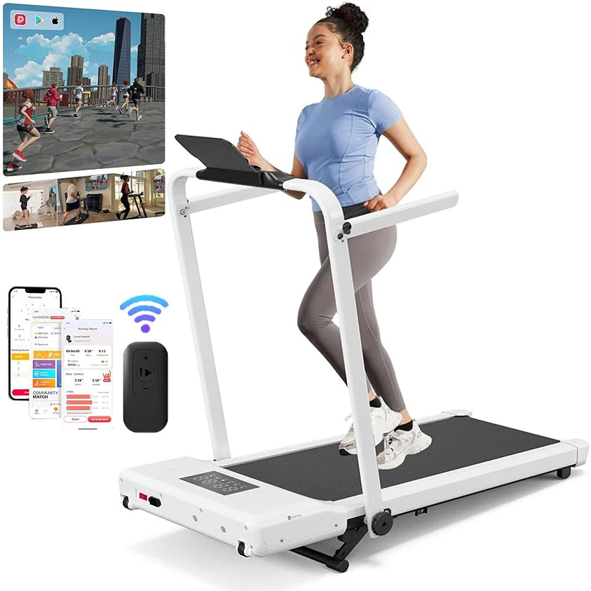 Hot Walking Pad Treadmill with 9% Incline Under-Desk for Home/Office 37.4inch Belt LCD Display Portable Foldable Safety Armrest