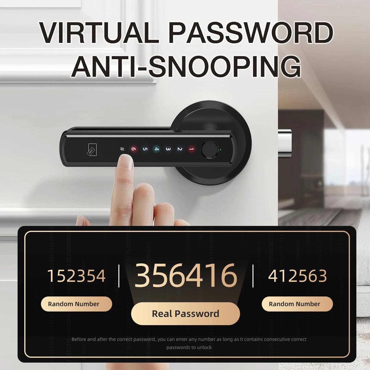 Viladepot Smart Door Lock Aluminium Alloy Biometric Fingerprint