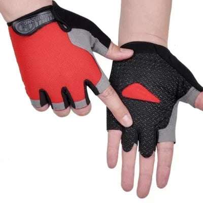 Anti Slip Shock Breathable Half Finger Gloves Breathable Cycling Gloves Fitness Gym Bodybuilding Crossfit Exercise Sports Gloves