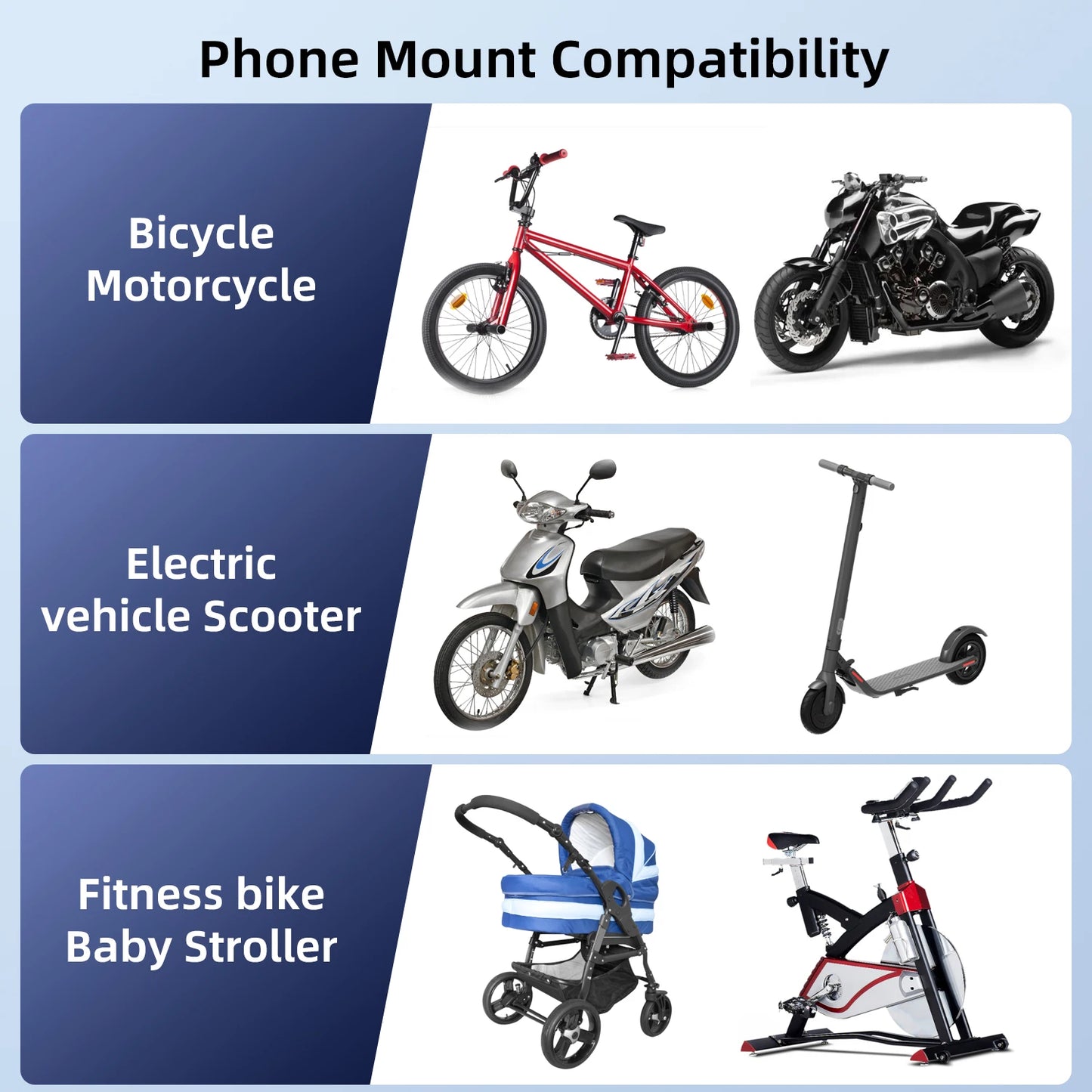 Bicycle E Scooter Mobile Phone Holder Handlebar[Quick Installation] Universal Mobile Phone Holder Bicycle Handlebar for iPhone