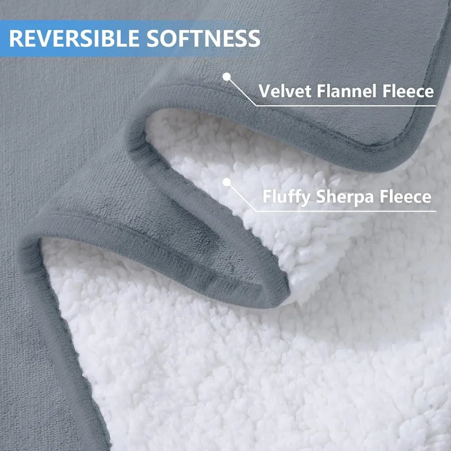 Waterproof Dog Bed Blanket Leakproof Pet Throw Blanket for Bed Couch Sofa Reversible Sherpa Fleece Furniture Protector Cover fo