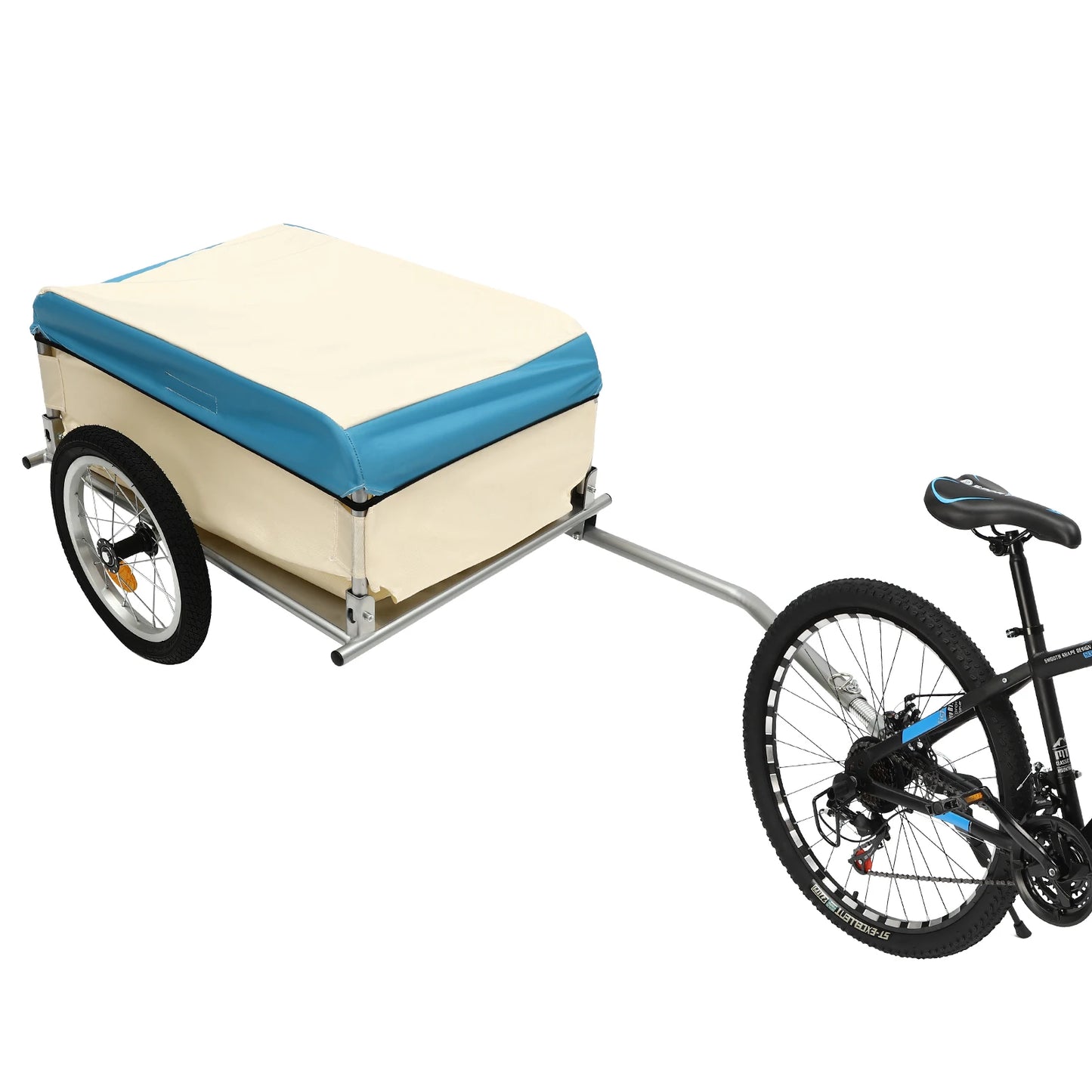 Bicycle Trailer 50Kg Load Transport Trailer Multiple Whales Aluminum Utility Cargo Bike Trailer