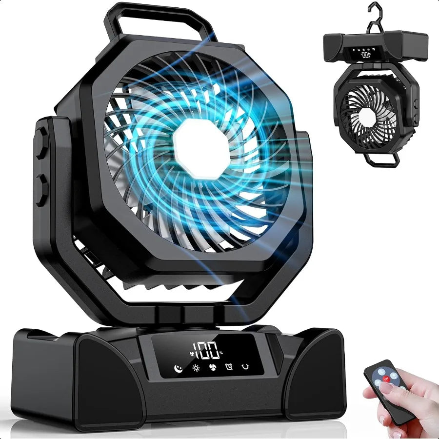 Portable Rechargeable Fan Battery Powered Fan Camping Fans Cordl Fans 10inch