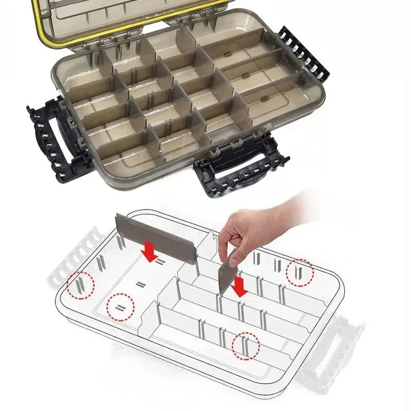 JSFUN Tackle Box Waterproof Fishing Gear Storage Case