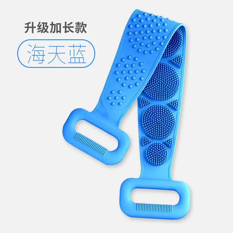 Body Sponge Silicone Back Brushes Bath Towels Scrubber Rubbing Back Peeling Massage Shower Belt Extended Skin Clean Brushes