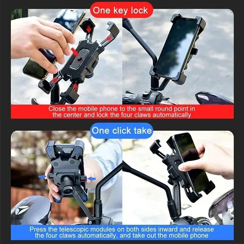 Non-slip Cycling Riding MTB Bike Moto Motorcycle Stand New 360° Rotatable Bicycle Phone Holder for iPhone Xiaomi Bracket