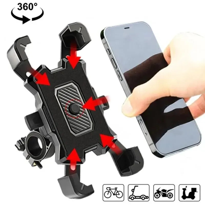 Non-slip Cycling Riding MTB Bike Moto Motorcycle Stand New 360° Rotatable Bicycle Phone Holder for iPhone Xiaomi Bracket