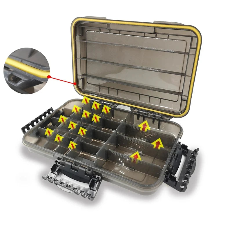 JSFUN Tackle Box Waterproof Fishing Gear Storage Case