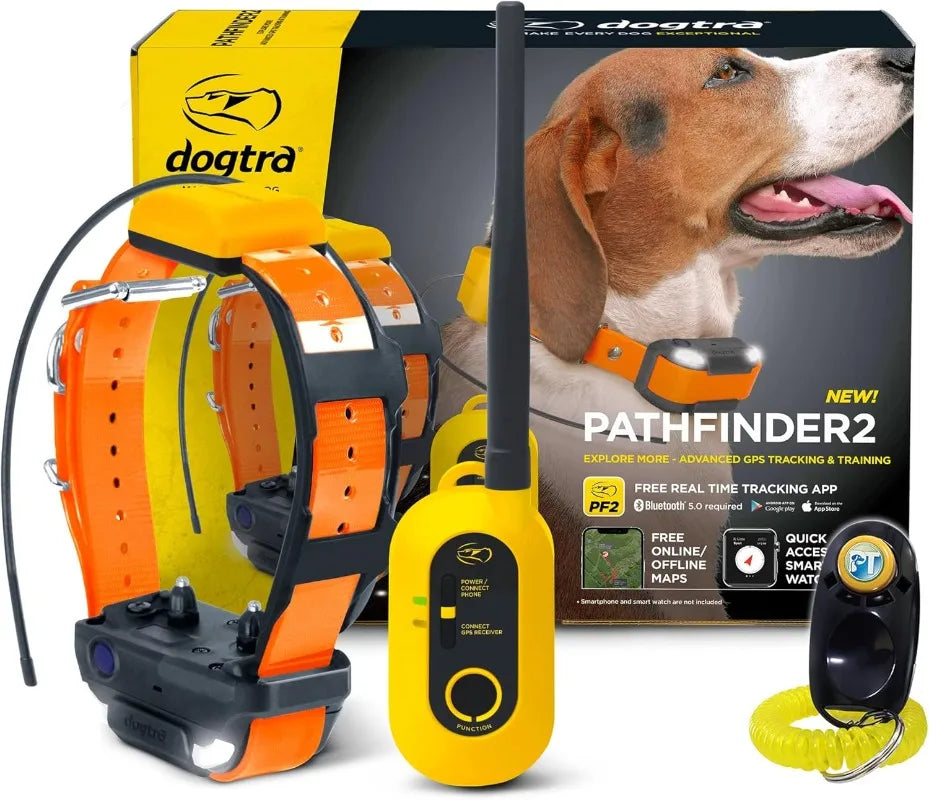 Pathfinder 2 - Hunting Ecollar GPS Dog Training Collar with Remote, 9 Mile Range, Tracking & Containment for Medium