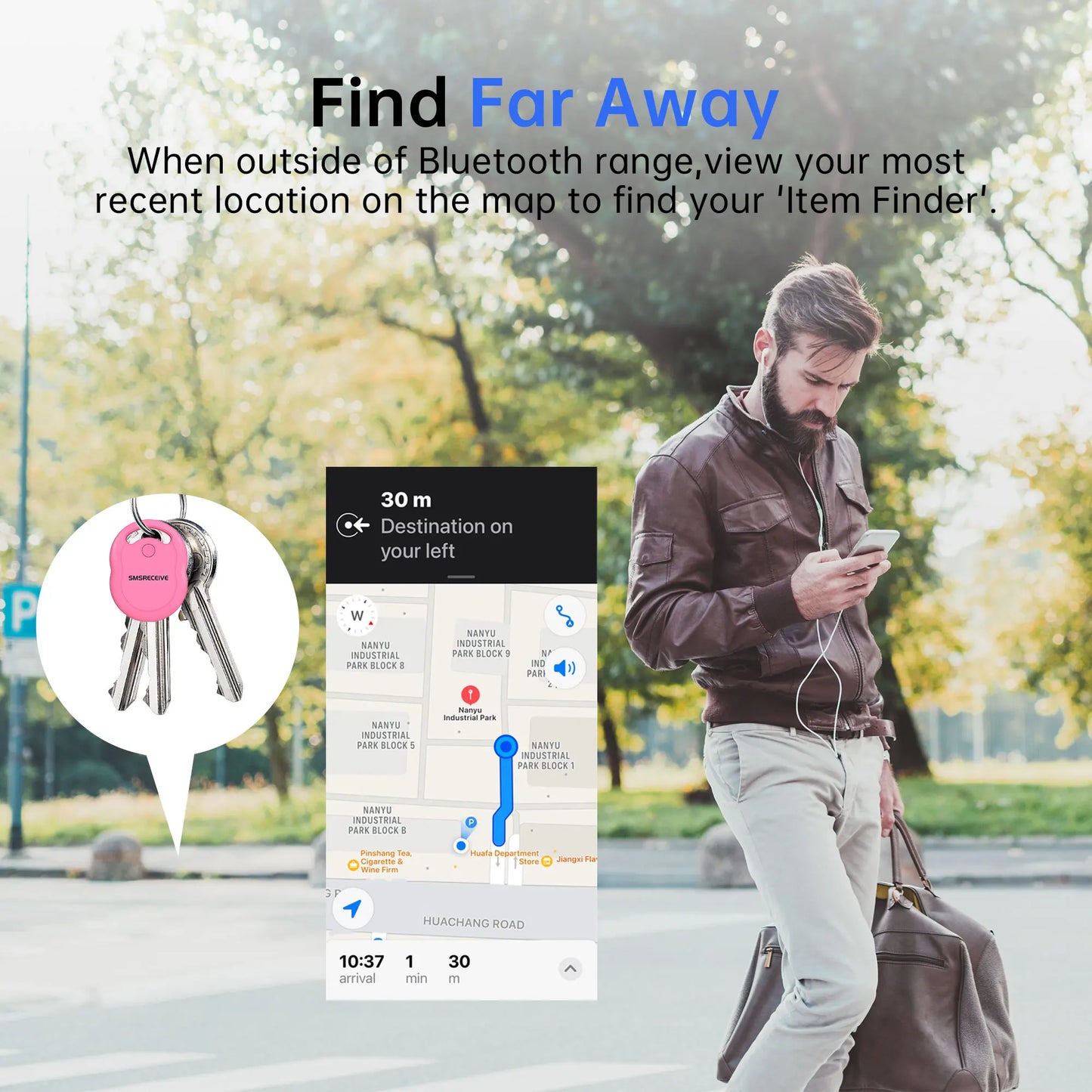 Mini GPS Tracker Smart Find Locator Work with Apple Find My APP Anti-Lost Finder For Bag Key Wallet Tracker Key Finder