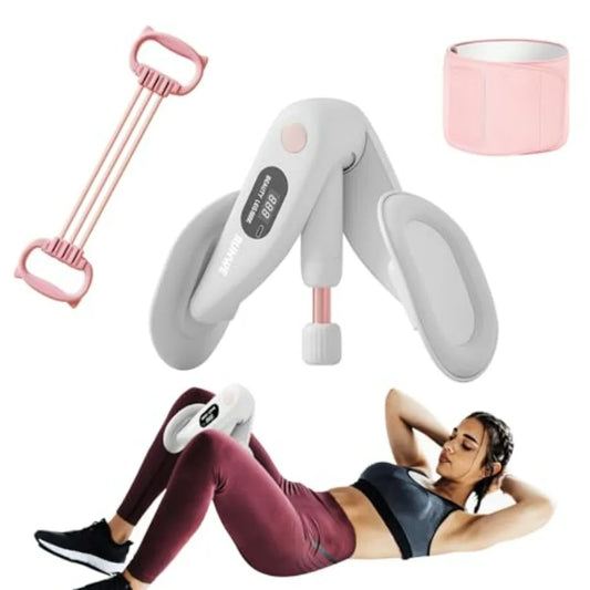 Thigh Master Exerciserl for Women - 50LB Resistance Band and Sweat Waist Trainer,Adjustable Resistance 360/ Trainer for Postpart