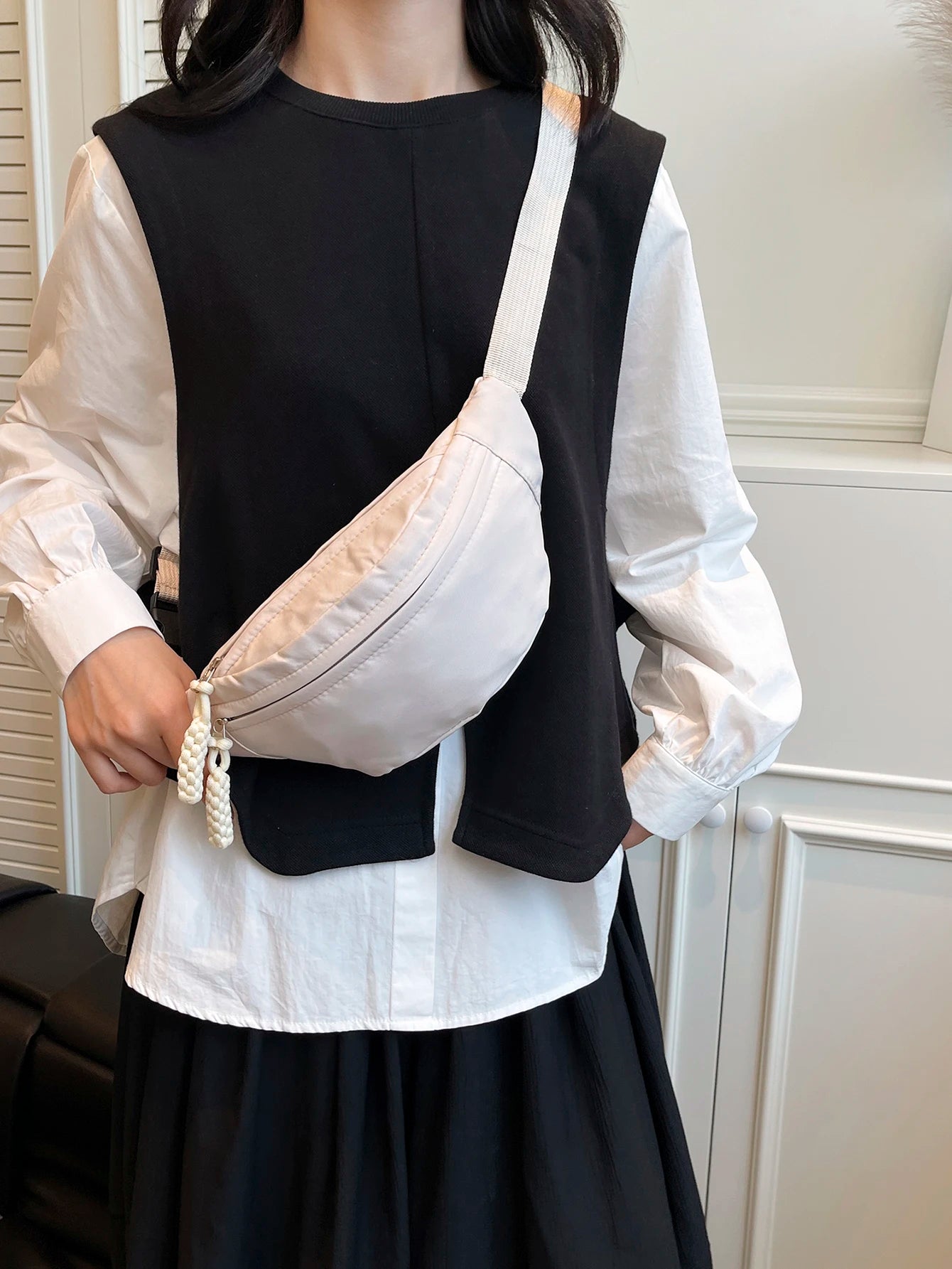 Fashion Nylon Fanny Pack Crossbody Bag Waist Bag Shoulder Bag Women's Casual Sling Purse For Outdoor Sports Sport Bags