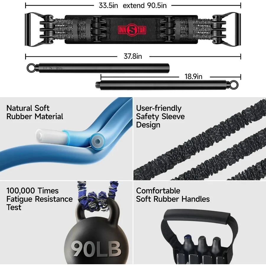 Multi-Function Resistance Bands for Working Out, Push Up Exercise Bands Resistance Bands Set for Bench Press Gym Equipment, Home