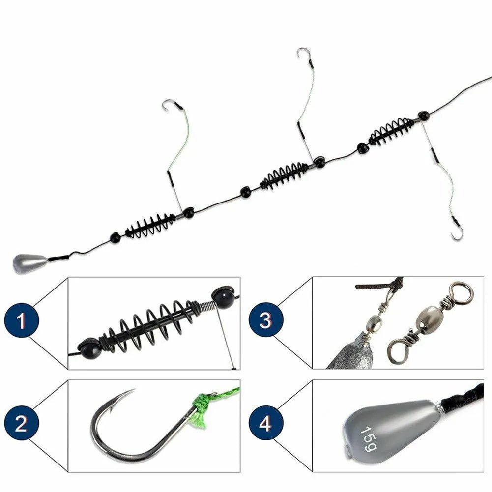 Fishing Hook Artificial Lure Bait Cage Set Fish Feeder Baitholder Anzol Peche Catfish Jig Carp Fishing Tackle 15/20/25/30/35/40g