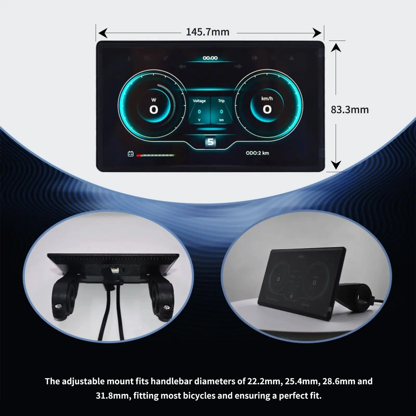 [Haytrix-US] Fatbike V20 Screen EBike LCD Display Bicycle Speedometer Cycling Computer for Bikes Accessories