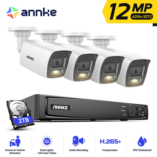 ANNKE Surveillance System 12MP 8CH NVR Kit With CCTV Cameras