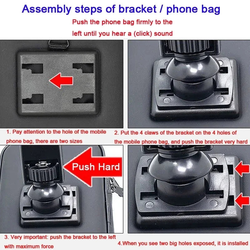 Motorcycle Phone Holder Support Moto Bicycle Waterproof Case Handlebar Stand Case Mount Waterproof Scooter Motorbike Phone Bag