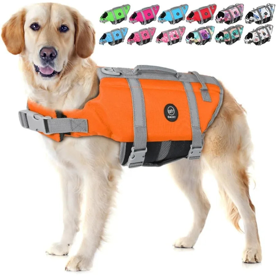 High Buoyancy Dog Life Jacket for Swimming Beach and Boating Activities Durable and Comfortable Flotation Vest in Large Size fo