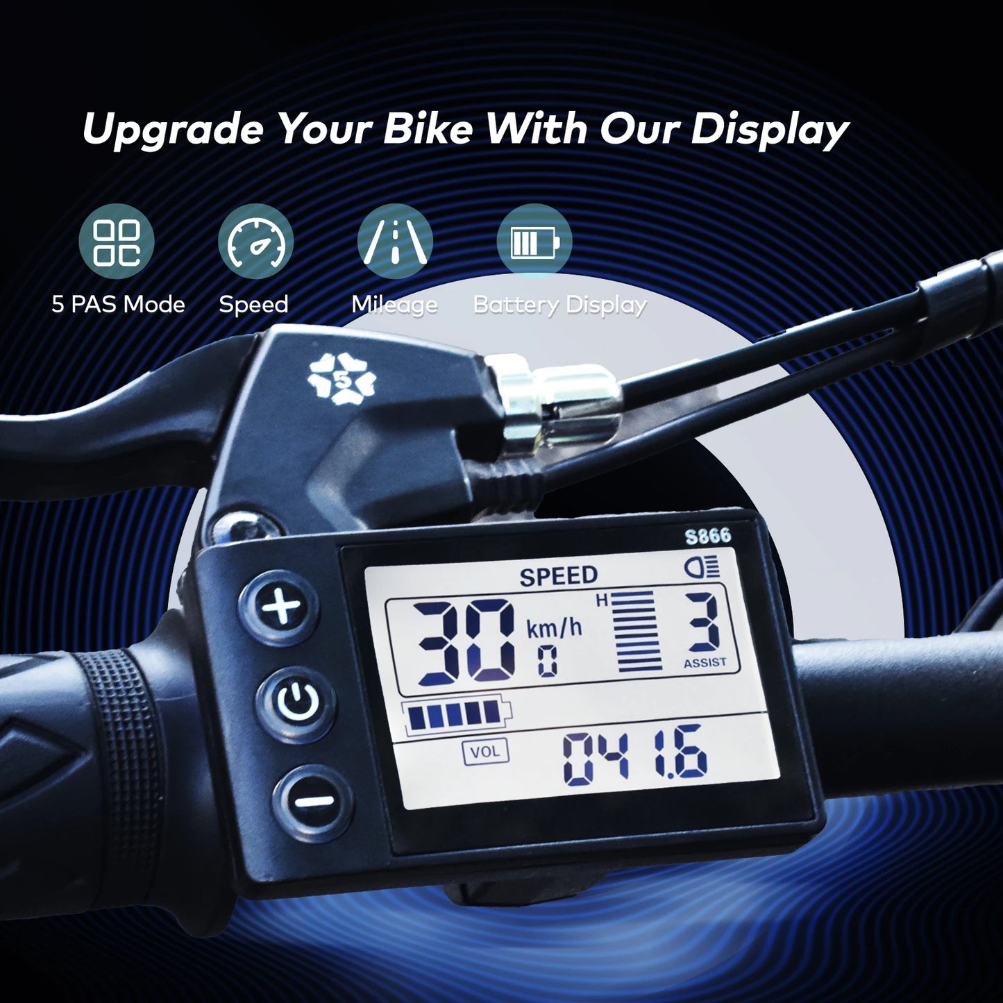 [Haytrix-US] Ordinateur De Vlo Avec Fil Scooter Accessories Electric Scooter Bike Computer Lcd Screen Bike Bicycle Speedomet