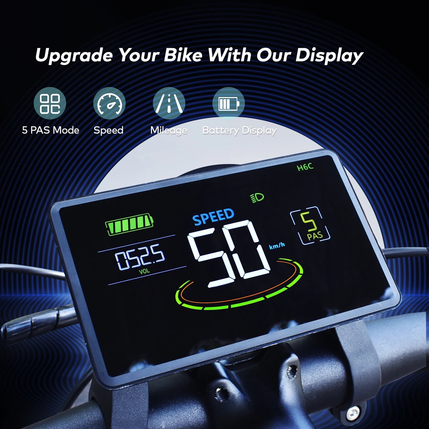 [Haytrix-US] Electric Scooter Bike Computer Scooter Accessories Bicycle Display Lcd Screen Bike Bicycle Speedometer
