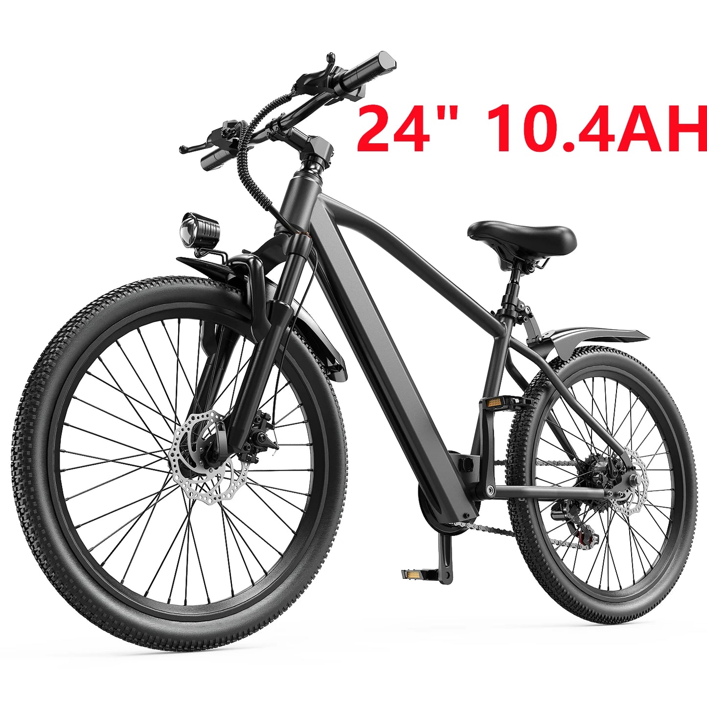 26" 24" Electric Motorcycles E Bike For Adults, 650W Peak Motor Ebike 25Mph 35Miles 10.4AH 13.5AH Electric Mountain Bicycle