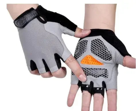 Anti Slip Shock Breathable Half Finger Gloves Breathable Cycling Gloves Fitness Gym Bodybuilding Crossfit Exercise Sports Gloves
