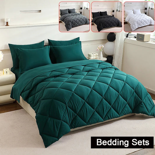 easYumCN Bedding Set Quilted Polyester for Comfortable Sleep