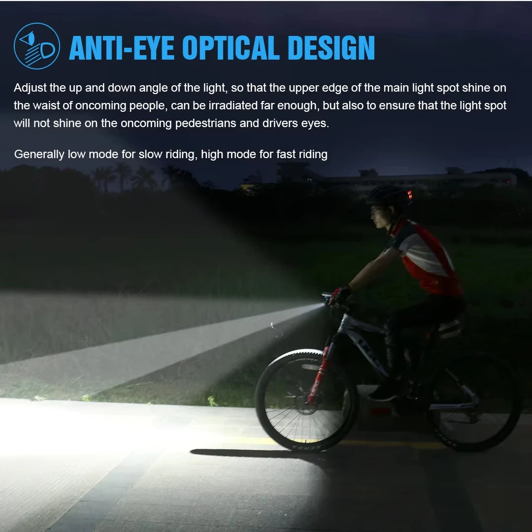 TrustFire-Rechargeable Bicycle Front Flashlight D2R Bike Light Compact Bike Lamp 1600mAh Battery 450LM