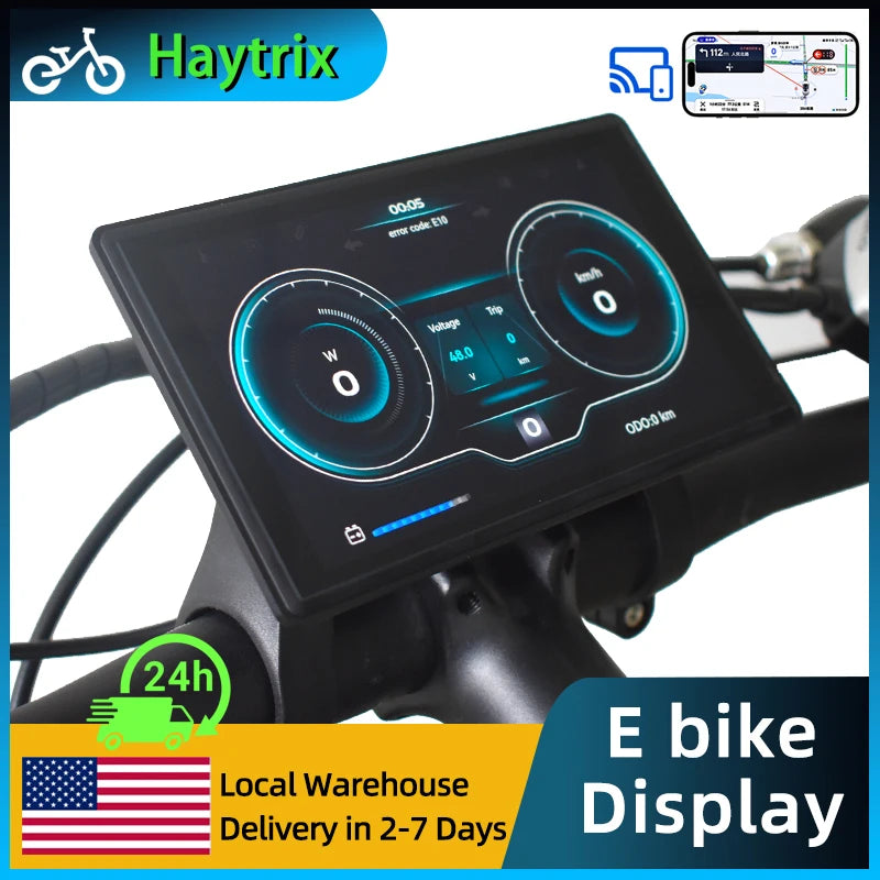 [Haytrix-US] Fatbike V20 Screen EBike LCD Display Bicycle Speedometer Cycling Computer for Bikes Accessories