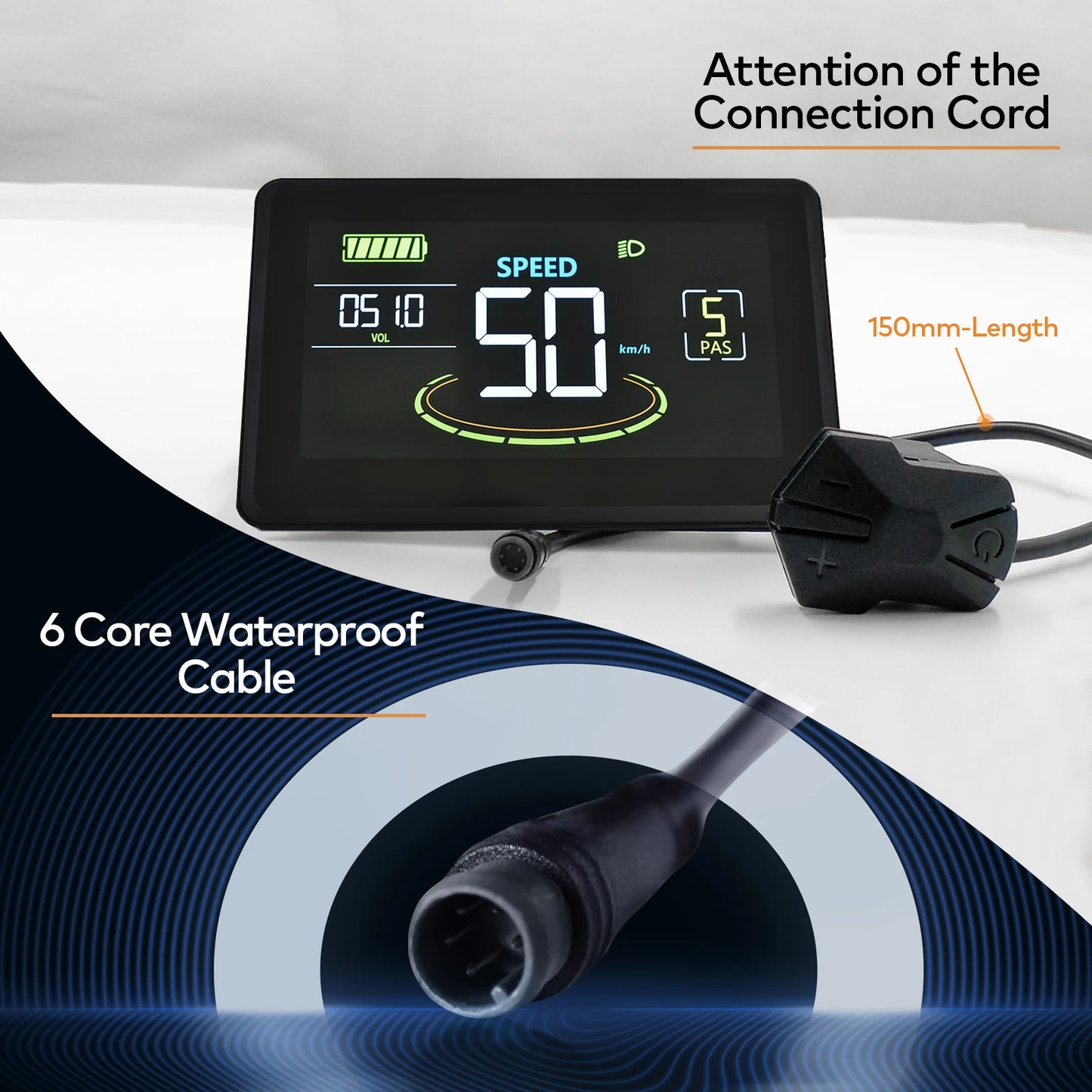 [Haytrix-US] Electric Scooter Bike Computer Scooter Accessories Bicycle Display Lcd Screen Bike Bicycle Speedometer