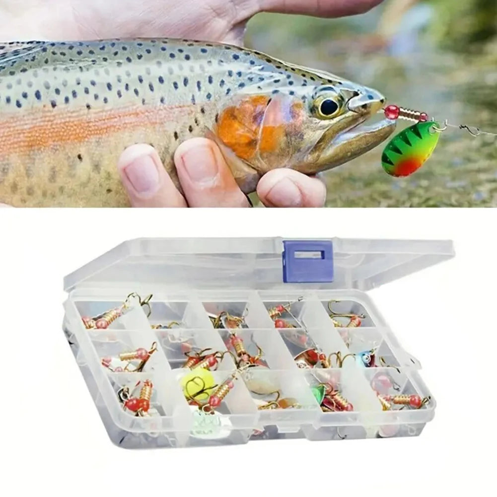 MOJOYCE Metal Spoon Spinner Fishing Lure With Crankbait Style
