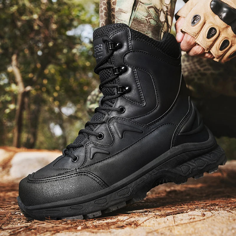 Men's hiking boots outdoor combat walking tactical casual boots versatile fashion boots