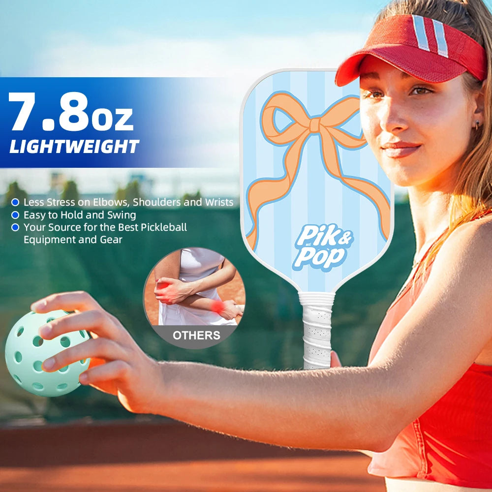 Pickleball Paddles Set of 2, USAPA Approved Pickleball Rackets with 4 Balls & Carry Bag for Adults & Youth, Indoor & Outdoor Pla