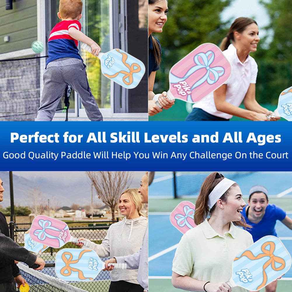 Pickleball Paddles Set of 2, USAPA Approved Pickleball Rackets with 4 Balls & Carry Bag for Adults & Youth, Indoor & Outdoor Pla