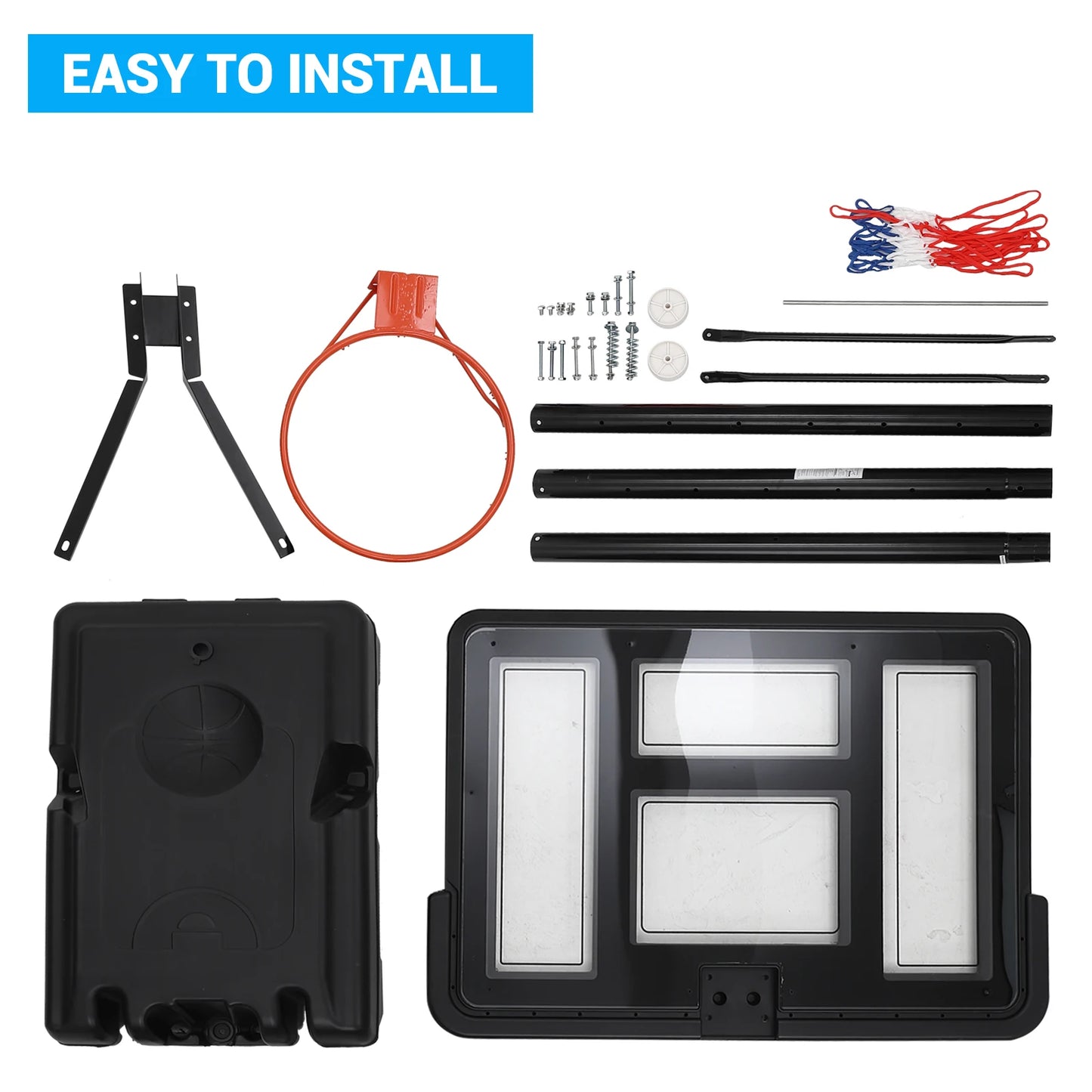 Basketball Hoop Outdoor 5.2ft-10ft Adjustable For Kids Youth Adults Portable Basketball Hoop Goal System in Backyard/Driveway