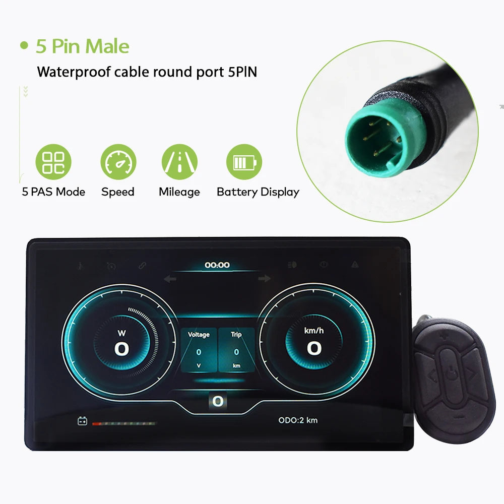 [Haytrix-US] Fatbike V20 Screen EBike LCD Display Bicycle Speedometer Cycling Computer for Bikes Accessories